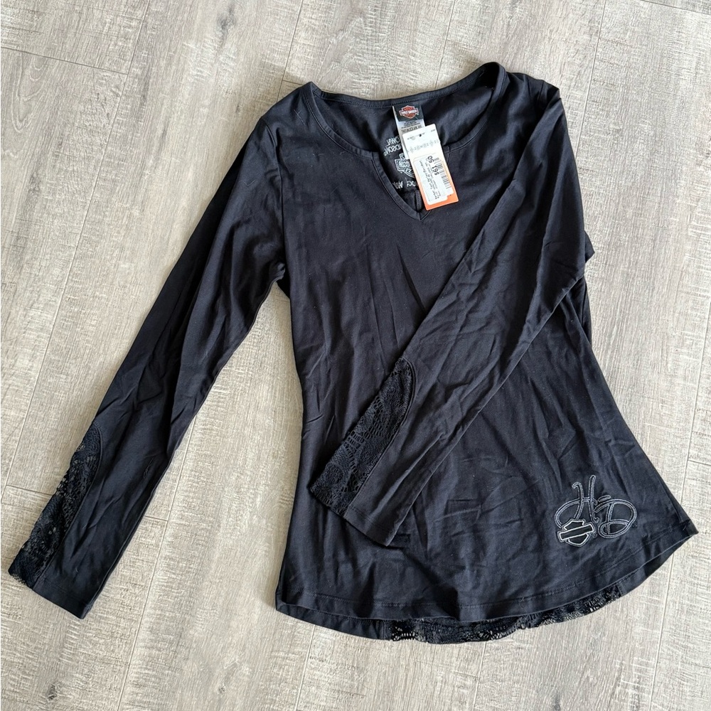 Harley-Davidson Black Long Sleeve Top